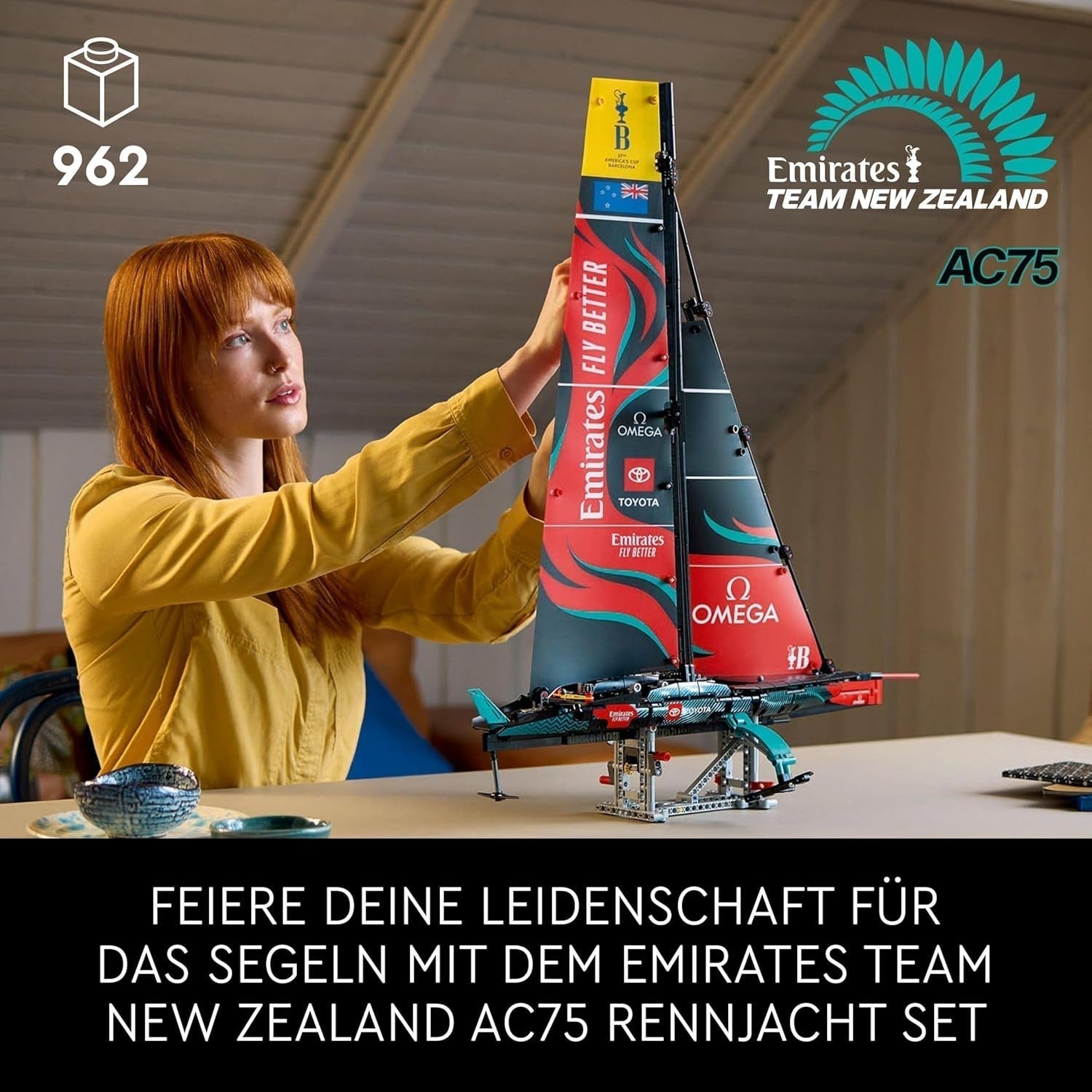 LEGO Technic Emirates Team New Zealand AC75 Racing Yacht Kit de construction de voilier pour adulte Cadeau pour homme et femme Activité créative et relaxante 42174 Ensembles de construction Besuche den LEGO-Store