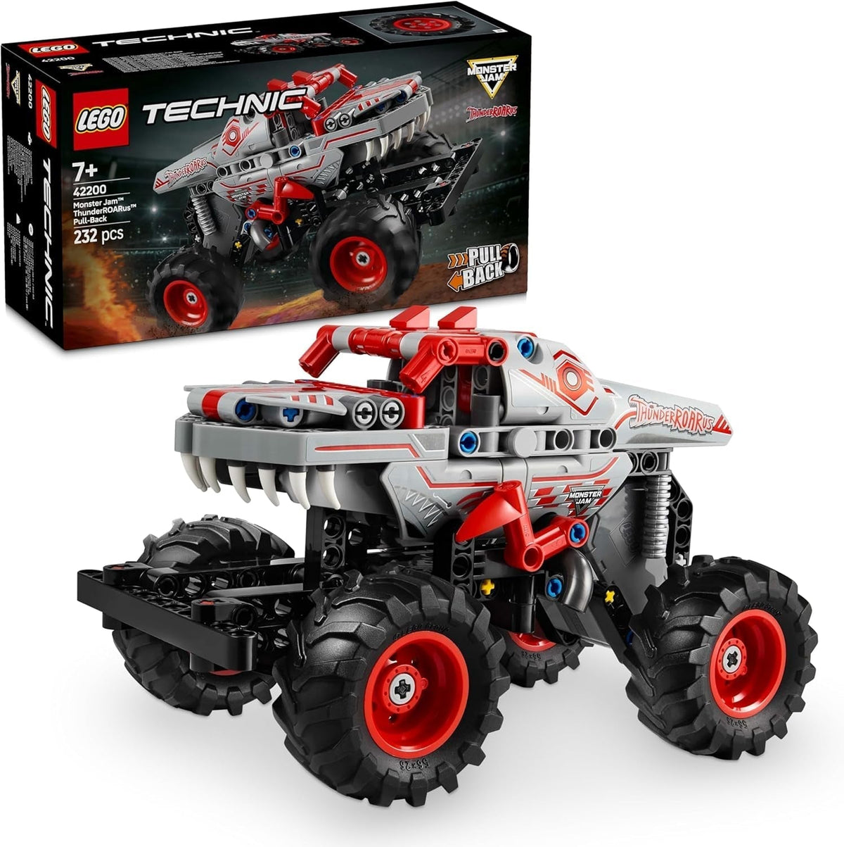 LEGO Technic Monster Jam Thunderroarus Jouet rétractable Monster Truck Jouet de construction pour enfants Cadeau pour garçons et filles à partir de 7 ans 42200 Ensembles de construction Besuche den LEGO-Store Default Title