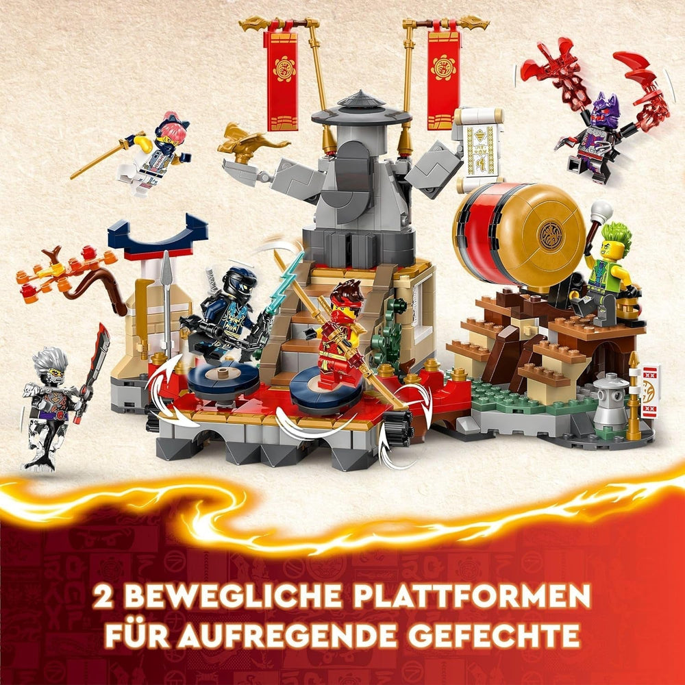 Jucărie LEGO NINJAGO Tournament Arena Adventure pentru copii, set de joacă Ninja cu 6 minifigurine, set de construcție de colecție, cadou de ziua de naștere pentru băieți și fete de la 7 ani 71818 Seturi de constructie Besuche den LEGO-Store