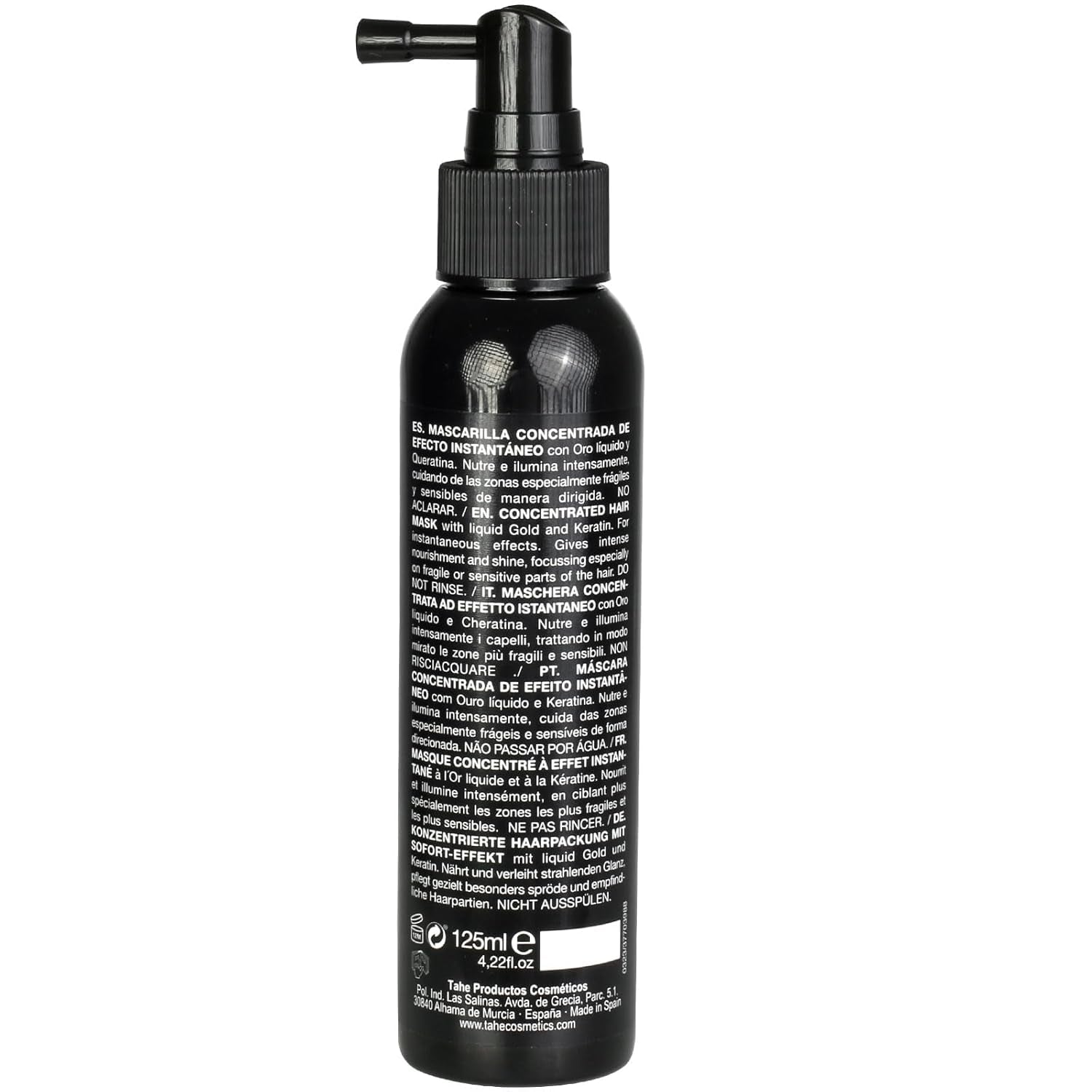 Keratin Gold Mask Mască de păr concentrată instant cu aur lichid și keratină,125 ml Masca de par Naty Shop