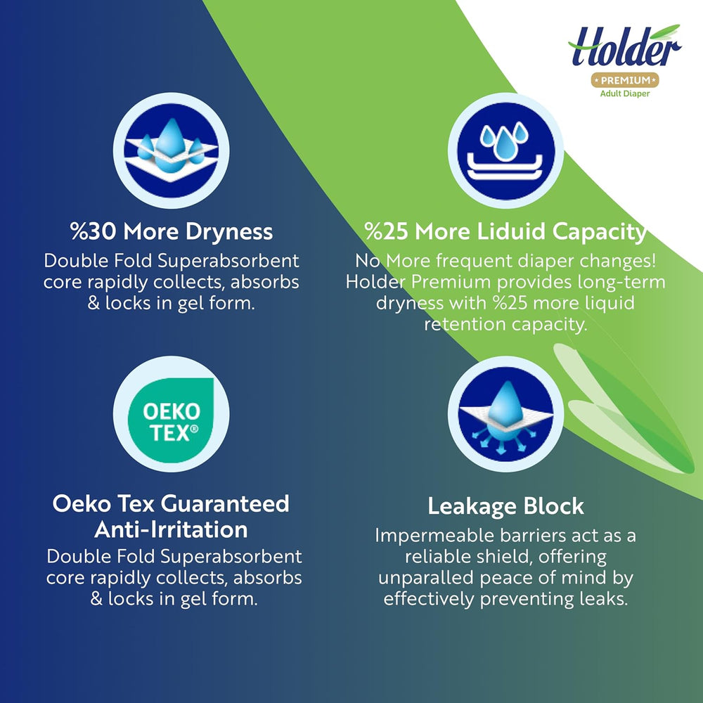 Couches jetables unisexes pour adultes, imperméables, absorbantes, élastiques, respirantes, super absorbantes, double couche, indicateur d'humidité, protection dermatologique 5 étoiles, moyen