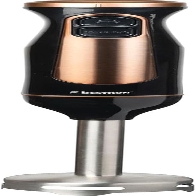 Bestron Stabmixer, Pürierstab Mit 2 Geschwindigkeitsstufen & Ergonomischer Handgriff, Staab Abnehmbar, Matériau: Edelstahl, Couleur: Schwarz/Silber Kitchen Naty Shop Kupfer
