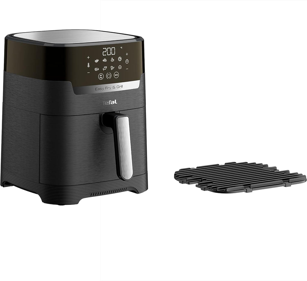 Tefal Easy Fry Max EY2458, 5 litri, Hot Air Fryer, 10 programe automate de gătit, ecran tactil digital Electrocasnice Naty Shop Negru Single - Fara fereastra 4,2L