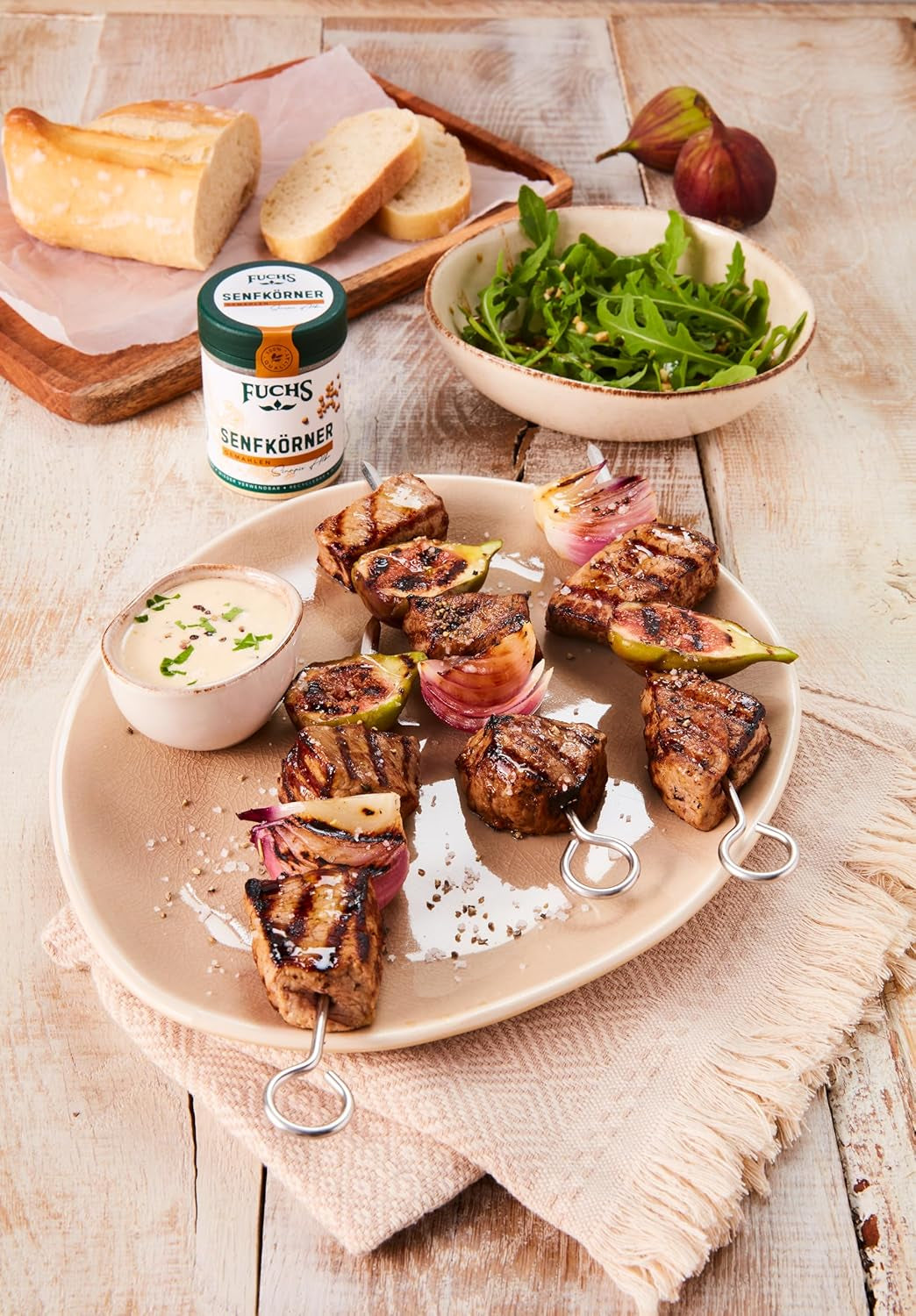 Fuchs Gewürze - Senfkörner gemahlen - für die Zubereitung von Rubs, zum Verfeinern von Suppen und Saucen - ingrédients naturels - 45 g dans une dose large, recyclable