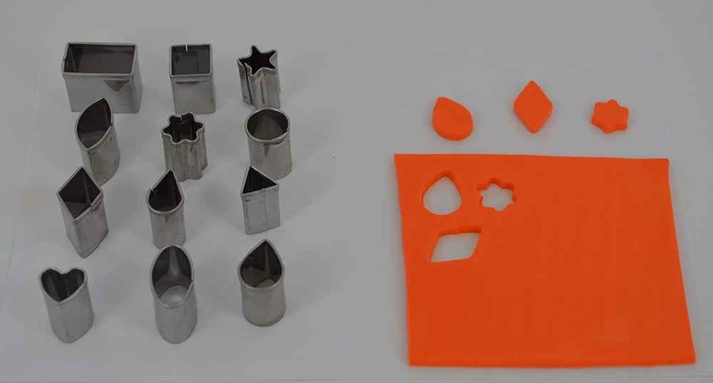 Mini emporte-pièces en métal Premo Sculpey ; 12 pièces, argent, emballage individuel