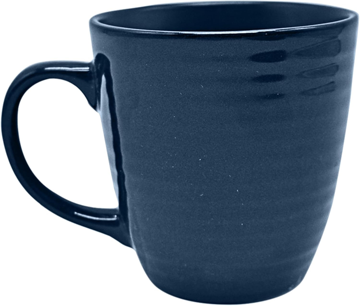 ECHTWERK "Alicia" Service de table combiné vintage 16 pièces, design moderne pour 4 personnes, service de table élégant en grès bleu foncé avec 4 assiettes, 4 assiettes latérales, 4 bols et 4 tasses à thé