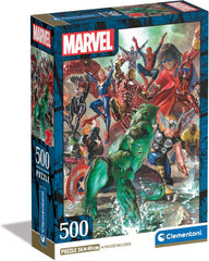 Clementoni Marvel Puzzle 500 Piese Adulți - Puzzle Adulți în 49 X 36 Cm - Puzzle Adulți Provocator De la Clementoni 35546 Puzzle Naty Shop Titlu implicit
