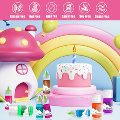 Gel de couleur de colorants - 12 couleurs de colorants de gel concentrés pour décoration de cuisine, dos, gâteaux, macarons - colorant alimentaire sans sucre pour gâteaux, tortendes, slime DIY, os - 10Ml Je Naty Shop