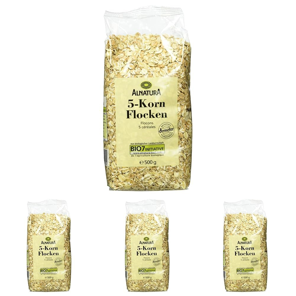 Fulgi organici din 5 cereale, 500 g