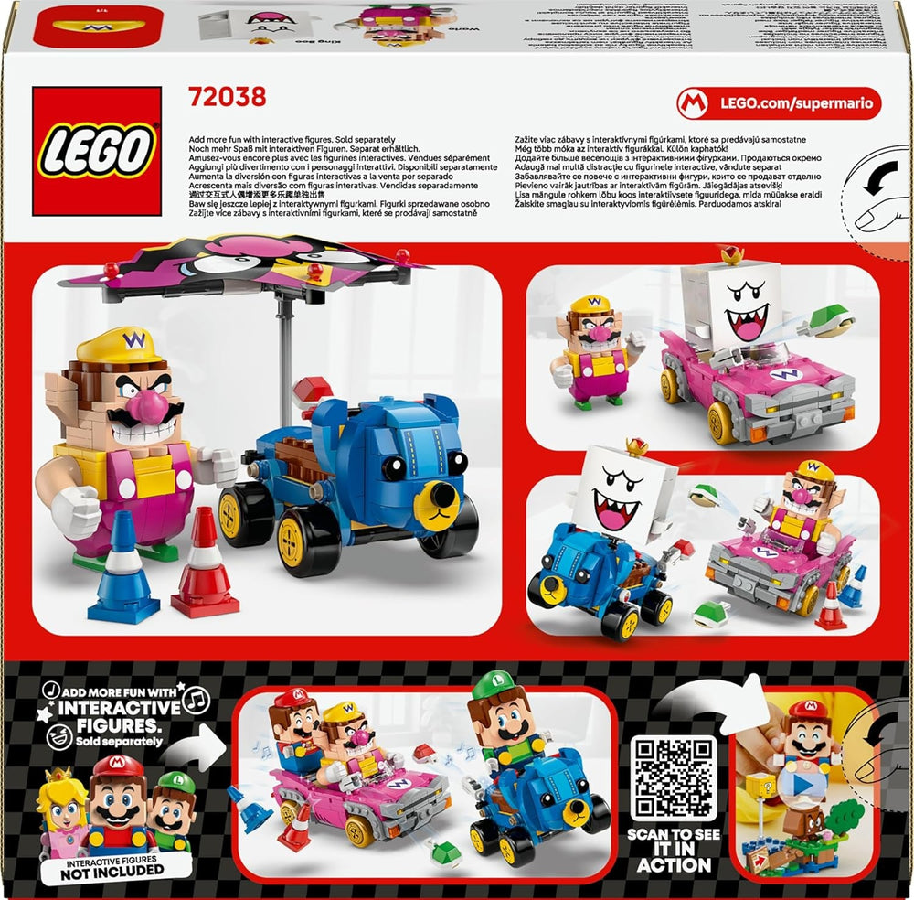 LEGO Super Mario: Mario Kart - Wario & König Buu Huu - Interaktives Spielzeug mit 2 Autos und 2 Figuren zum Spielen und Ausstellen - Gaming Geschenk für Jungen und Mädchen ab 8 Jahren - 72038