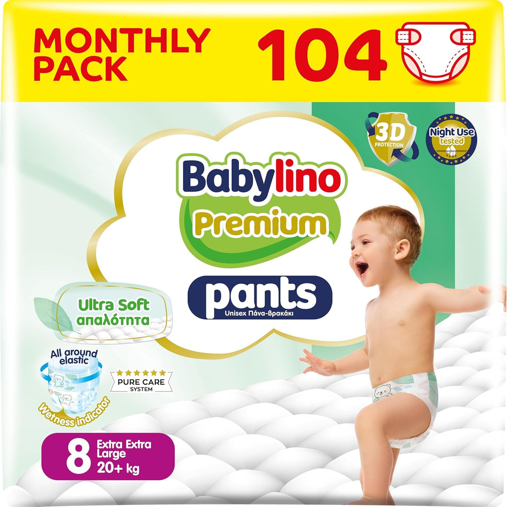 Pantalon Premium taille 8 avec filtre ultra doux, XXL (20+ kg), 26 pièces