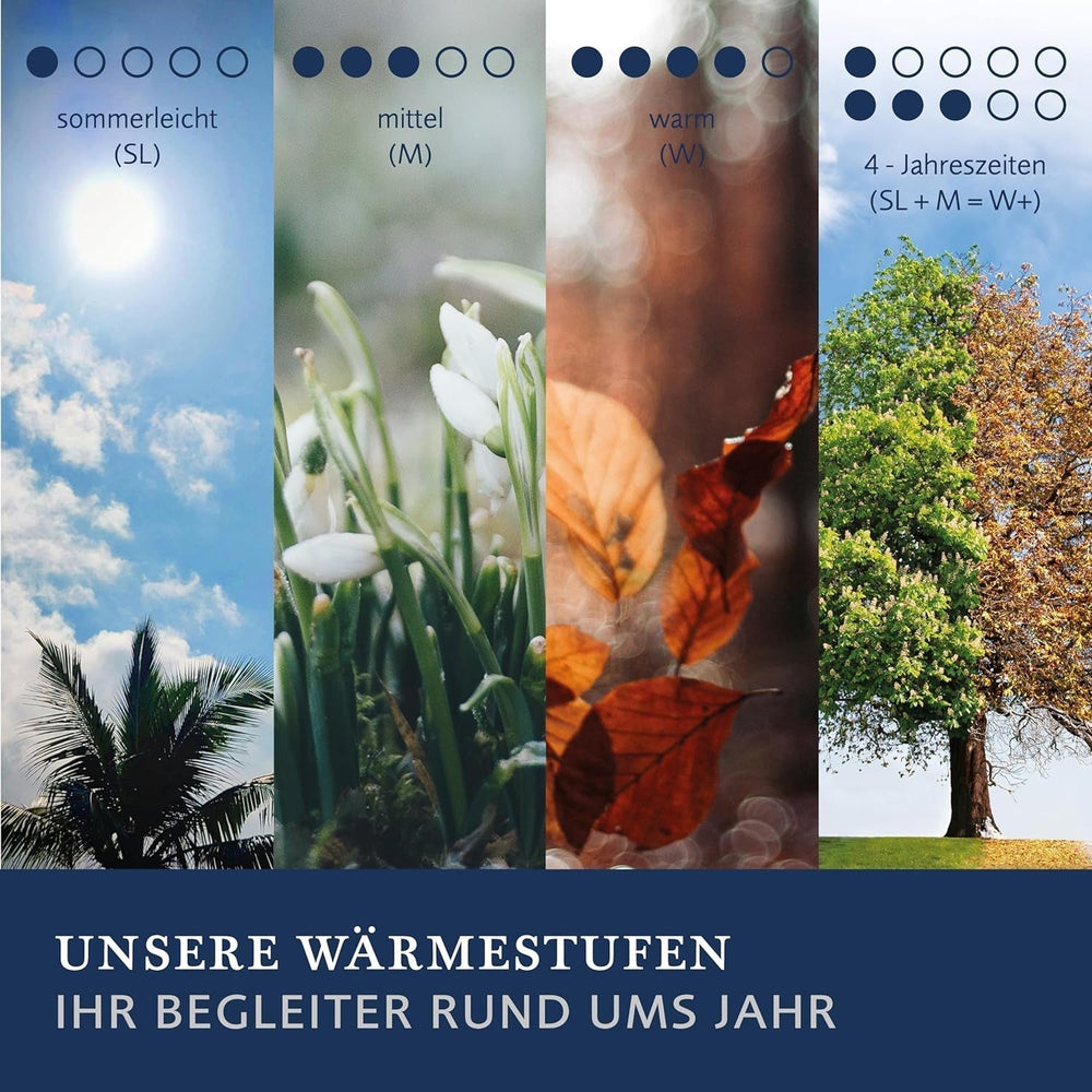 Couette fibres Billerbeck E21 King - Couette fibres fines à l'aloe vera - Couette toutes saisons 135 X 200 Cm niveau de chaleur moyen, blanc Couettes et couettes Naty Shop