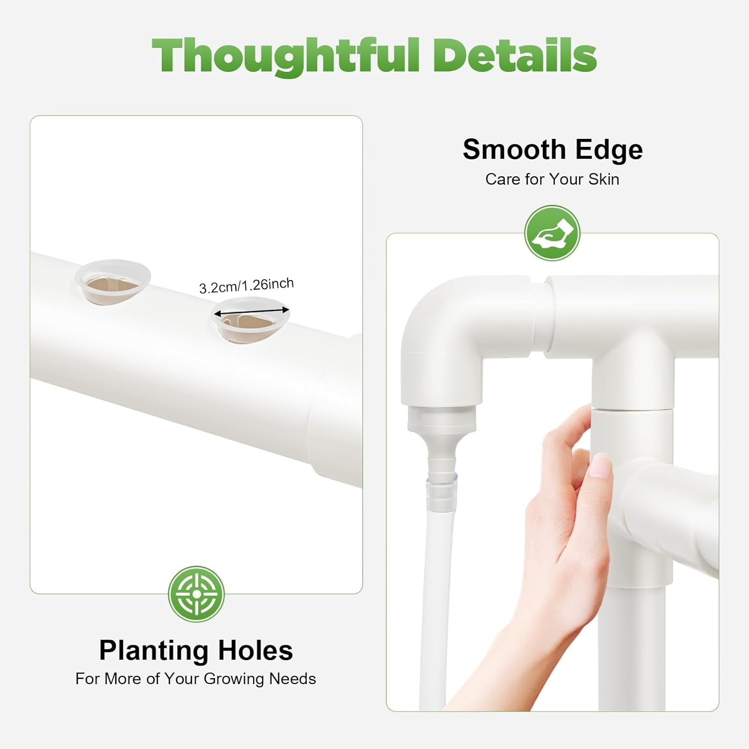 Kit de culture hydroponique à 3 couches avec 90/108 positions de plantation et pompe à eau, systèmes de culture de plantes sans sol en PVC, kits de culture hydroponique pour légumes et fruits (108 positions de plantation)