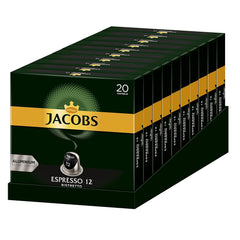 Capsules de café Espresso Ristretto, Intensité 12 sur 12 & Capsules de café café crème, 200 capsules compatibles Nespresso, 10er Pack, 10 x 20 Getränke, 1040 g