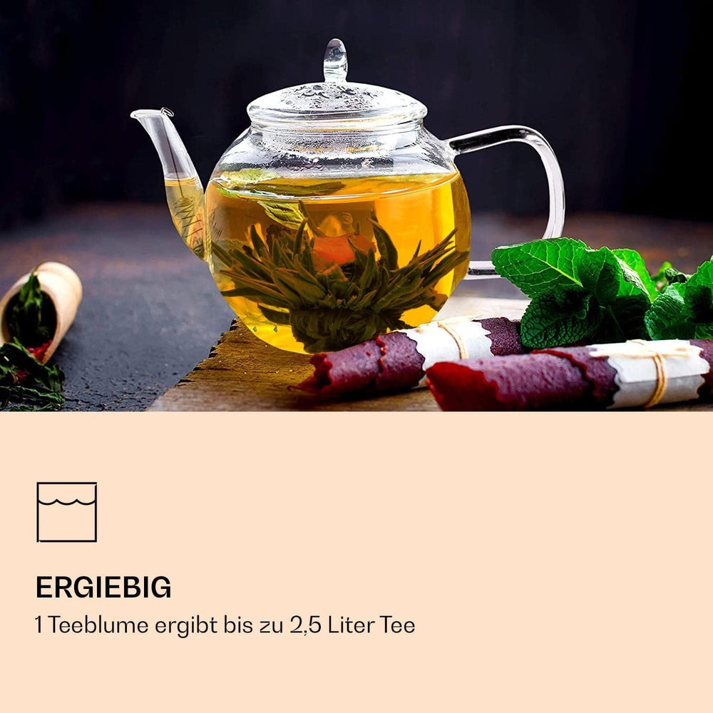 Boîte mixte élégante de 6 pièces Feelino - Fleurs de thé blanc Feelino dans une magnifique boîte de dégustation et cadeau avec 6 roses de thé blanc différentes, emballées individuellement sous vide, paquet de 1 pièce