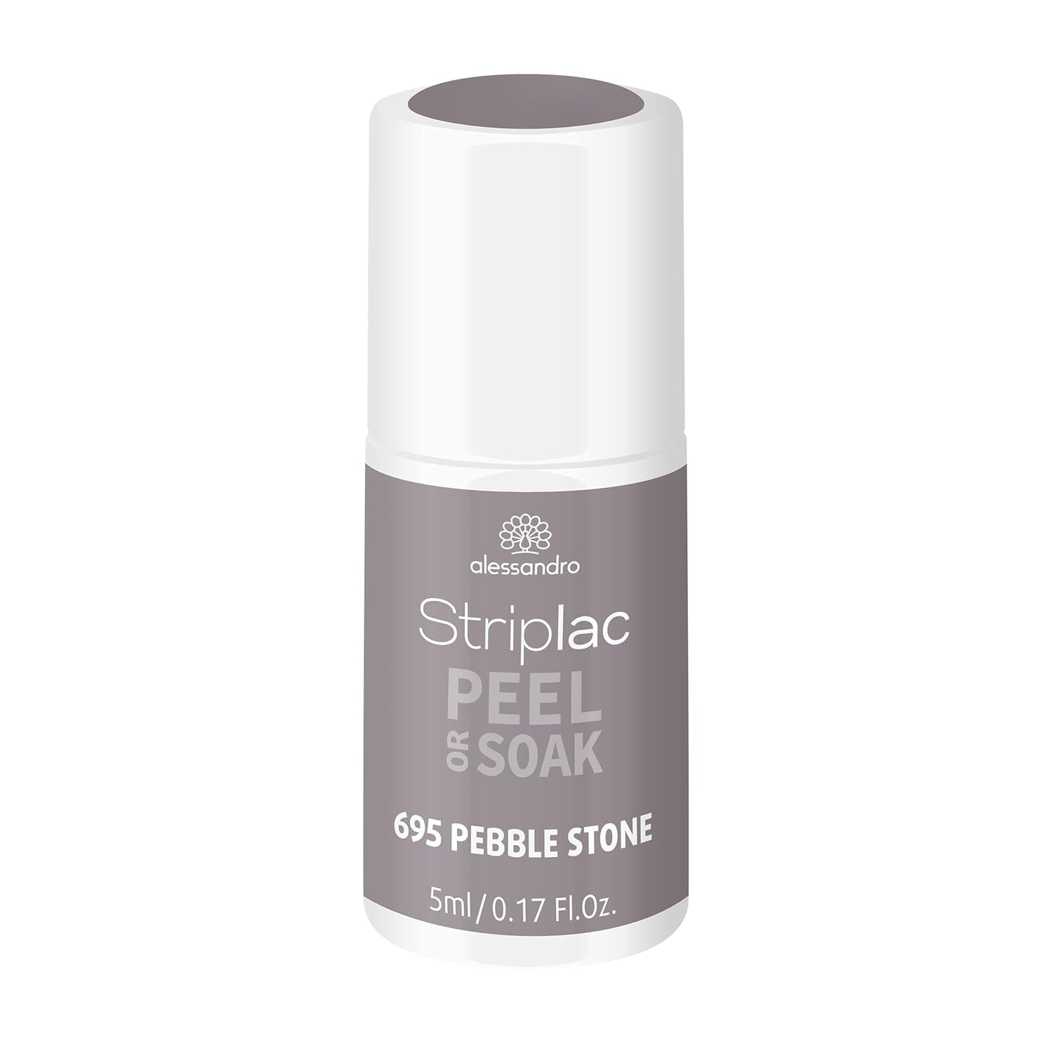 alessandro Striplac UV-Nagellack Flat White – Facile et facile à utiliser – Application facile grâce à la technologie Peel-Off – Vegan et sans alcool – 8 ml