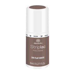 alessandro Striplac UV-Nagellack Flat White – Facile et facile à utiliser – Application facile grâce à la technologie Peel-Off – Vegan et sans alcool – 8 ml