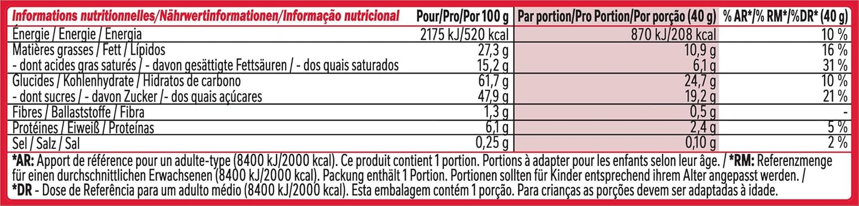 Nestlé Chunky Funky, gaufrette croustillante au chocolat au lait, paquet de 24 (24 x 40g)