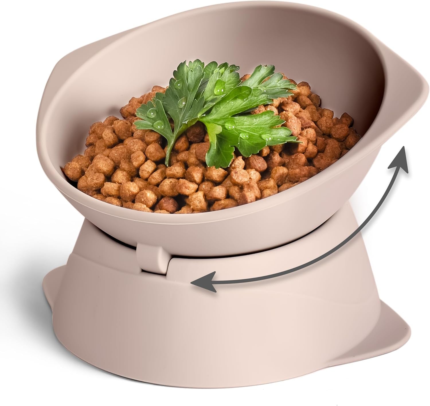 ne&no® Silikon Katzennapf erhöhet mit Verstellbarer Neigung | Futternapf Katze erhöhet | Katzen Futternapf erhöhet | Katzen Napf