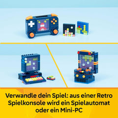 Console de jeu rétro LEGO Creator 3 en 1 – Se transforme en machine d'arcade ou en ordinateur avec clavier et souris – Idée cadeau de joueur pour garçons et filles de 8 ans et plus – 31380