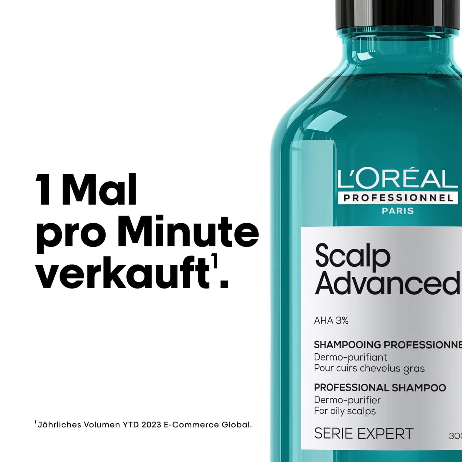 L'Oréal Professionnel Șampon de păr pentru curățarea scalpului gras, 300 ml Duș și baie Naty Shop