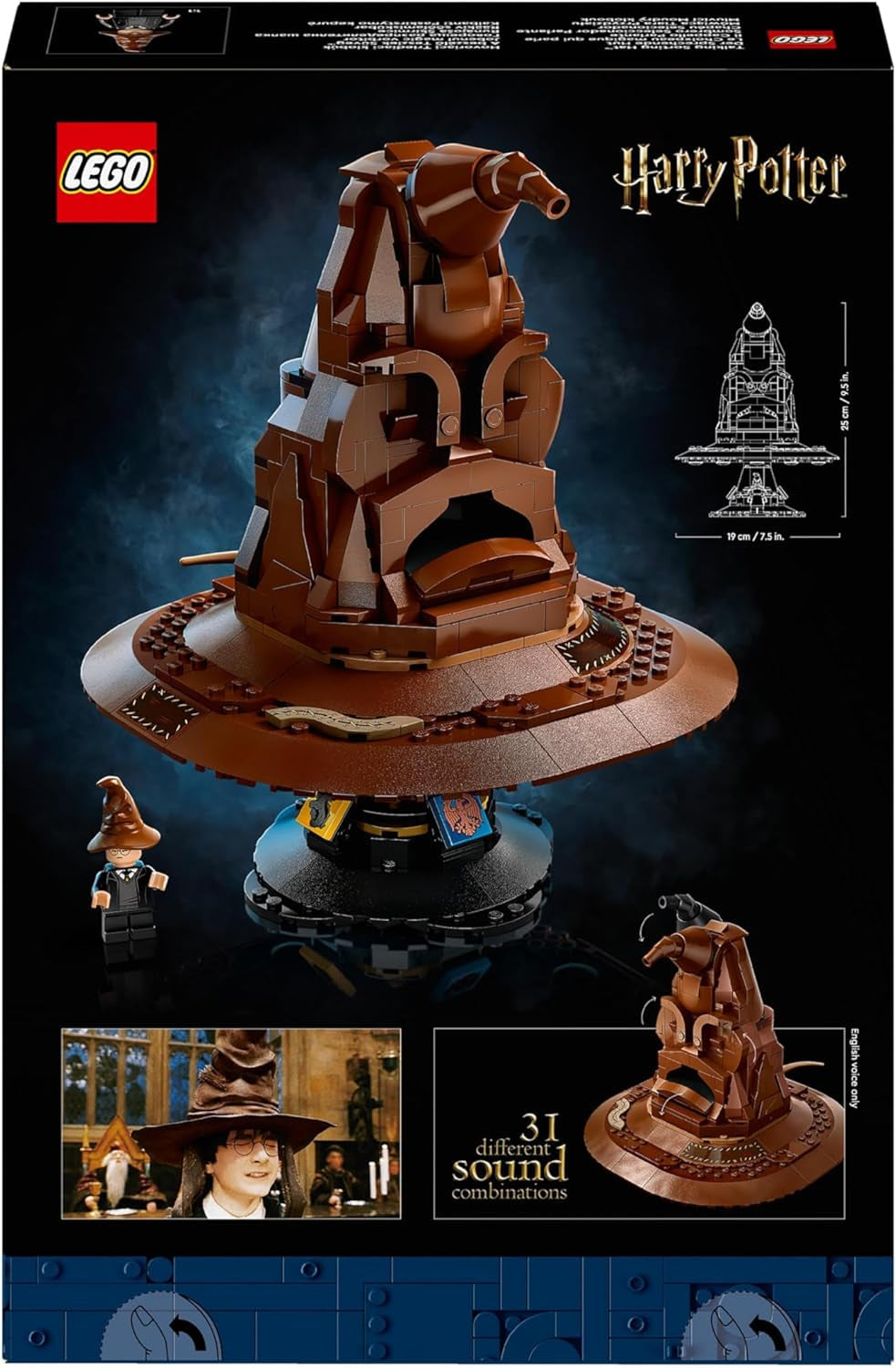LEGO Harry Potter Chapeau parlant Poudlard modèle film pour adultes Cadeau pour femmes hommes maman papa avec 31 combinaisons de sons aléatoires vous trie dans votre maison de Poudlard 76429 Jeux de construction Besuche den LEGO-Store