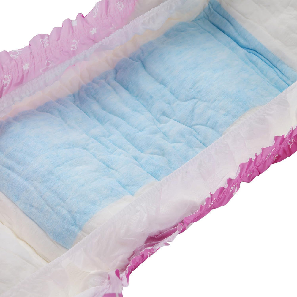 CutiePlusU Couches pour adultes, 10 pièces, culottes jetables pour incontinence avec drap pour femmes et hommes, absorption maximale pendant la nuit – Petite princesse (grande taille 94-119 cm)