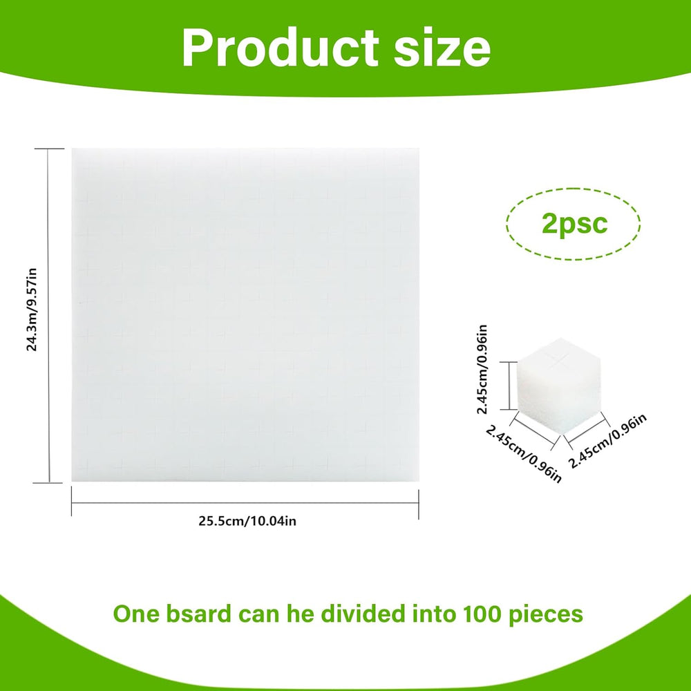 Laine de roche, laine de roche de propagation, 2 pièces, éponge hydroponique, 200 pièces après coupe - Alternative pour serre, germination des graines et légumes domestiques