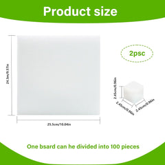 Laine de roche, laine de roche de propagation, 2 pièces, éponge hydroponique, 200 pièces après coupe - Alternative pour serre, germination des graines et légumes domestiques