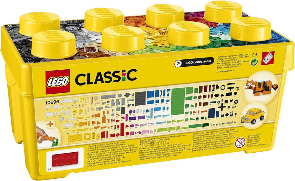 LEGO 10696 Boîte de construction moyenne classique, blocs de construction avec boîte de rangement pour enfants, cadeau pour garçons et filles à partir de 4 ans