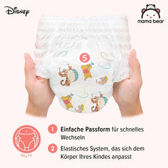 Marque Amazon : Couches Mama Bear Disney, taille 5 (12-17 kg) – Boîte mensuelle, blanche, 140 pièces (2 paquets de 70)