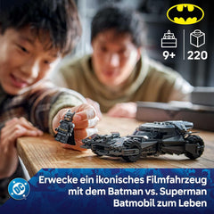 LEGO DC Batman Batman contre. Superman : Batmobile - Véhicule de jeu Superhelden - Jeux créatifs avec figurines pour enfants à partir de 9 ans - Jeu de bricolage pour jeux - Jeux pour jeunes et filles - 76331