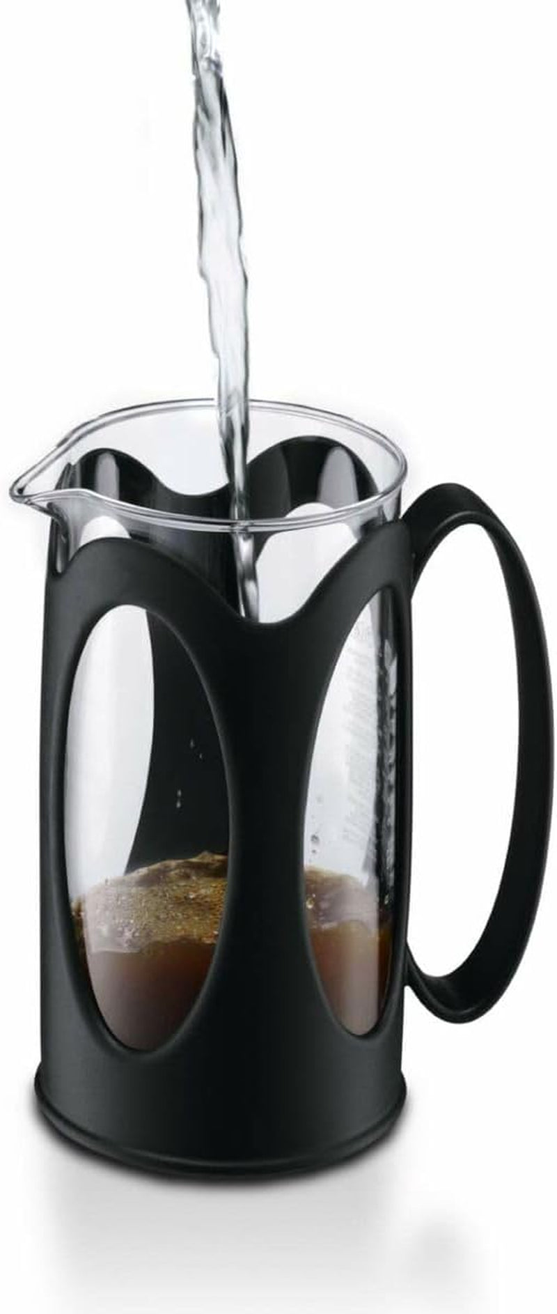 Cafetière Bodum Kenya - 1L / 8 tasses - Presse française manuelle en verre borosilicate et acier inoxydable - Passe au lave-vaisselle - Fabriquée au Portugal