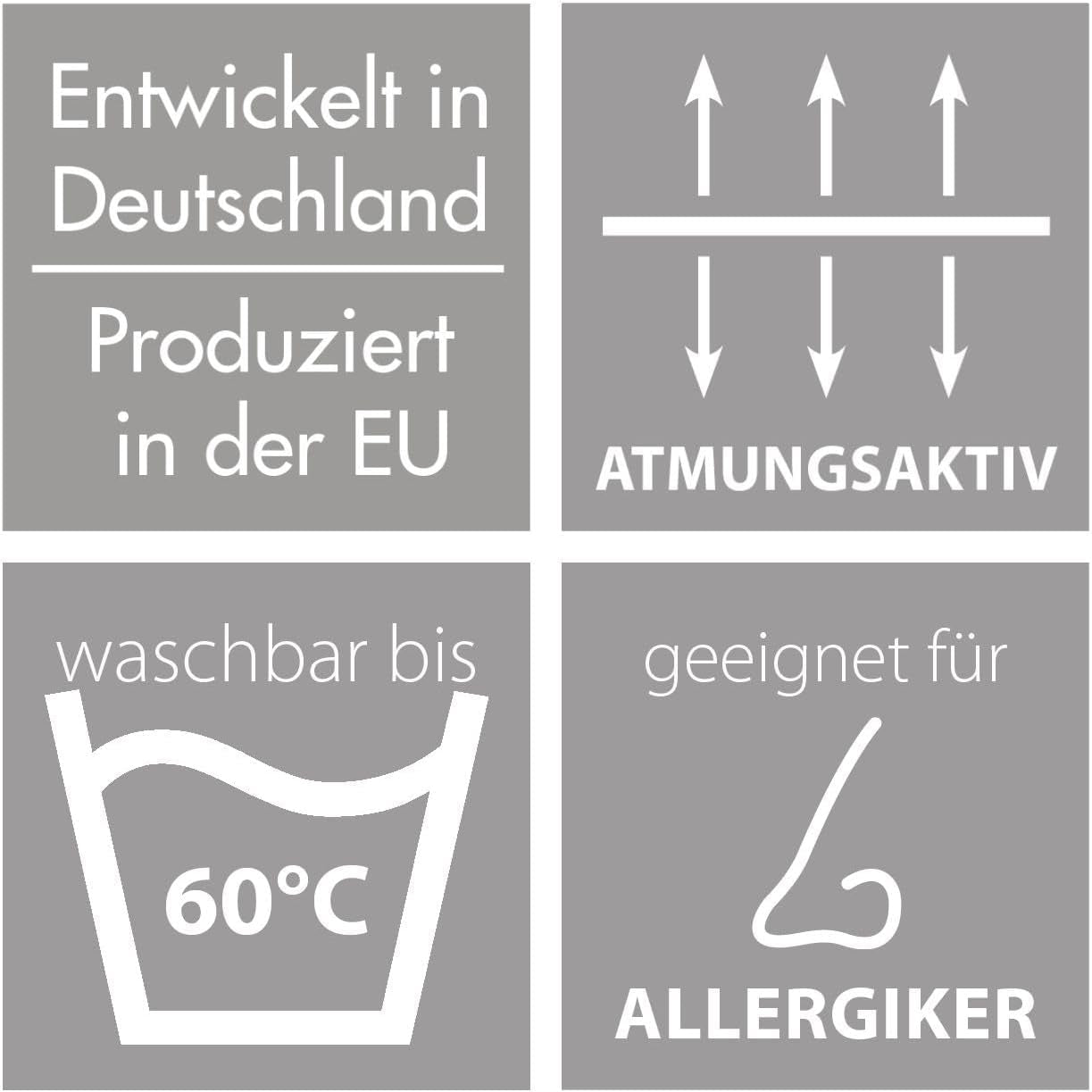 Couette d'été légère Traumnacht 155X220 Cm, couette anti-allergique, spécialement pour l'été, avec housse en microfibre douce et confortable, certifiée Oeko Tex, produite selon la norme de qualité allemande Couettes et couettes Naty Shop