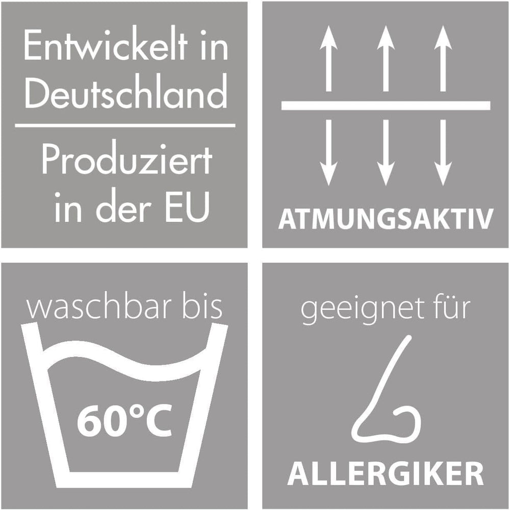 Couette d'été légère Traumnacht 155X220 Cm, couette anti-allergique, spécialement pour l'été, avec housse en microfibre douce et confortable, certifiée Oeko Tex, produite selon la norme de qualité allemande Couettes et couettes Naty Shop