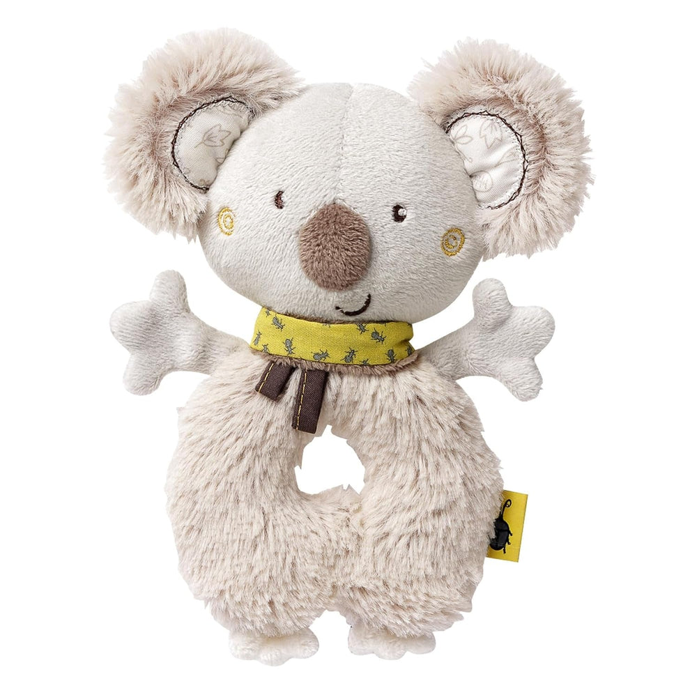 Fehn baby ring grasping toy lama - jucărie de pluș pentru bebeluși cu zornăitor - jucărie pentru abilități motorii pentru învățare jucăușă - jucărie de pluș ca ajutor pentru somn - jucărie pentru bebeluși și copii mici de la 0+ luni Jucarii Bebe Naty Shop Koala