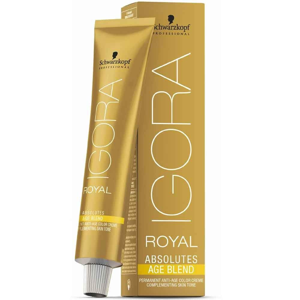 Igora Royal Absolute Age Blend Culoare de păr, 7-560 Blond mediu auriu ciocolată, 60 ml Vopsea pentru par Naty Shop 8-140 Blond deschis Cendré Bej 60 Ml (1 pachet)