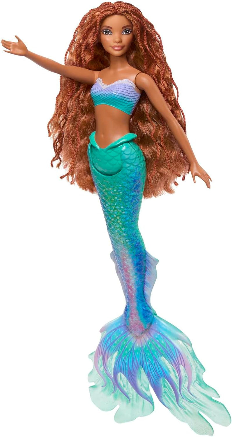 Mattel Disney Ariel – Poupée La Petite Sirène, inspirée du film La Petite Sirène, jouet sirène, positionnable, cadeaux Disney, jouet pour 3 ans et plus, HLX08