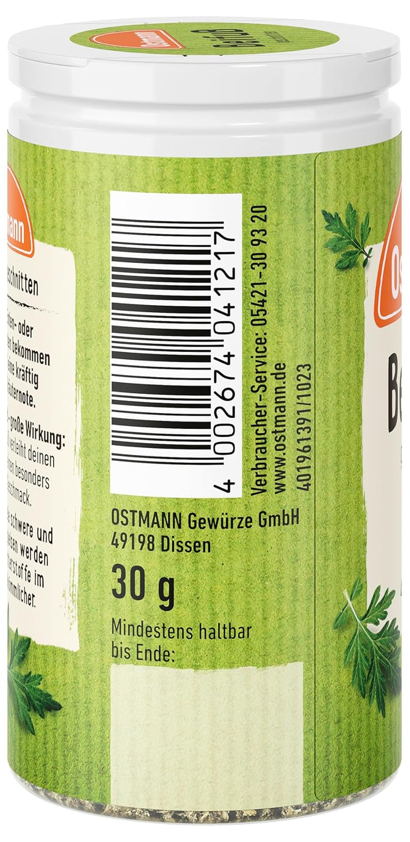 Ostmann Gewürze - Beifüß geschnitten | Gâteaux pour Geflügelgerichte | 30 g dans Der Streudose