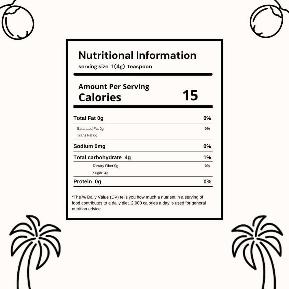 SVATV Sucre de palme roux en poudre, 227 grammes Édulcorants Naty Shop