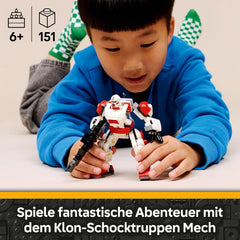 LEGO Star Wars 75448 Klon-Schocktruppen Mech - Bewege­liche Actionfigur mit Blastergewehr & Minifigur - Modellbau für Kinder - Geschenk für Jungen ab 6 Jahren & Star-Wars-Fans