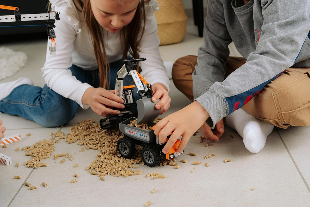 fischertechnik Truck 576105 – Jeu de construction pédagogique, LKW-Spielzeug-Bausatz für Kinder ab 7 Jahren, orange