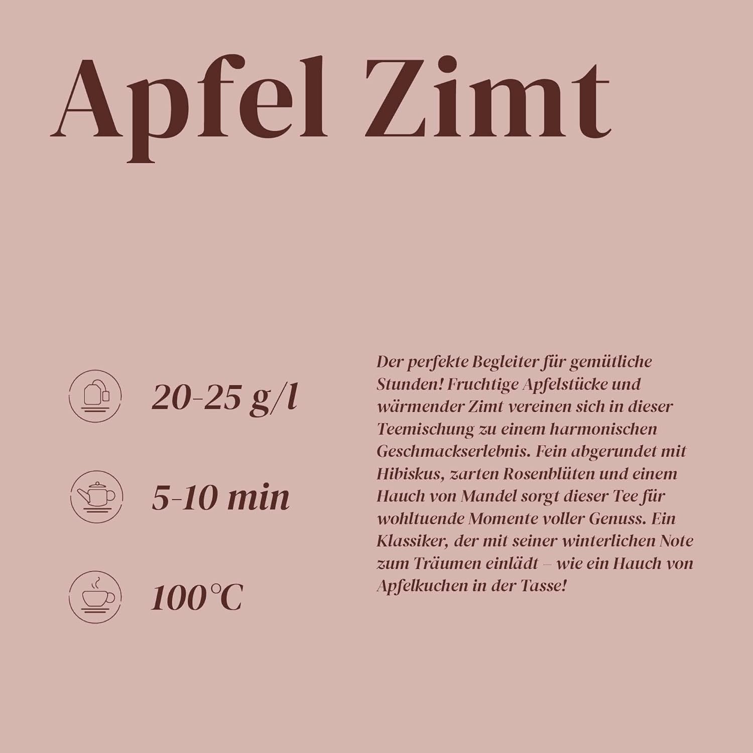 Alpaca Tea | Măr și scorțișoară | Amestec de ceaiuri din fructe | Vrac | Resigilabil (100 g)