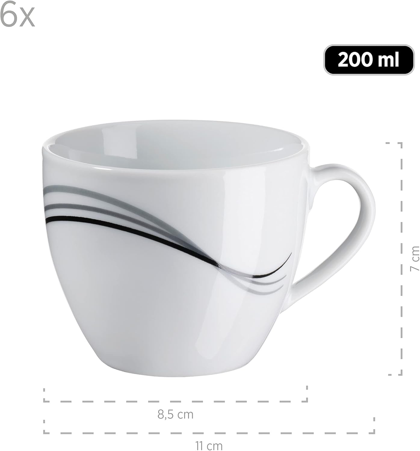 Mäser service de table combiné, porcelaine TAJO, blanc, 40 x 60 x 40 cm