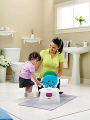 Fisher-Price Meine Erste Toilette, Baby Töpfchen, Mit Musik & Lustigen Sätzen, Tragbare Baby Toilette, Abnehmbarer Toilettenaufsatz, Deutsche Version, Ab 1 Jahr, P4326 Accessoires Alimentation et allaitement Bebe Naty Shop