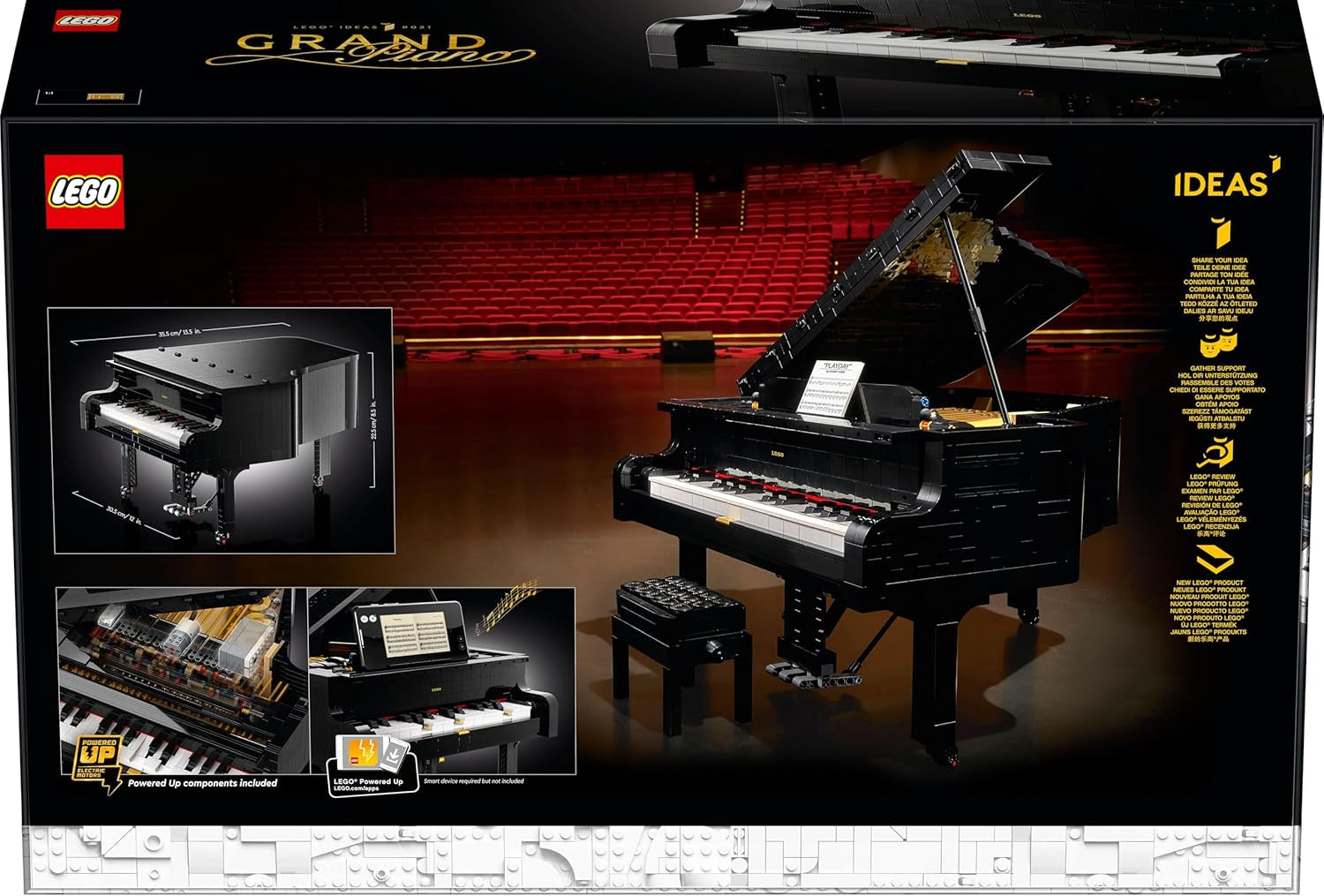 Aile de concert LEGO Ideas (21323) ; Bauset; Votre propre Konzertflügel ; tolles Modellbauprojekt estimé Pianisten, Musiker, Musikliebhaber ou Bastler (3.662 Teile)
