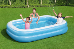 Bestway Family Pool, Piscine rectangulaire pour Enfants, Facile à Assembler, Couleur, 262 x 175 x 51 cm