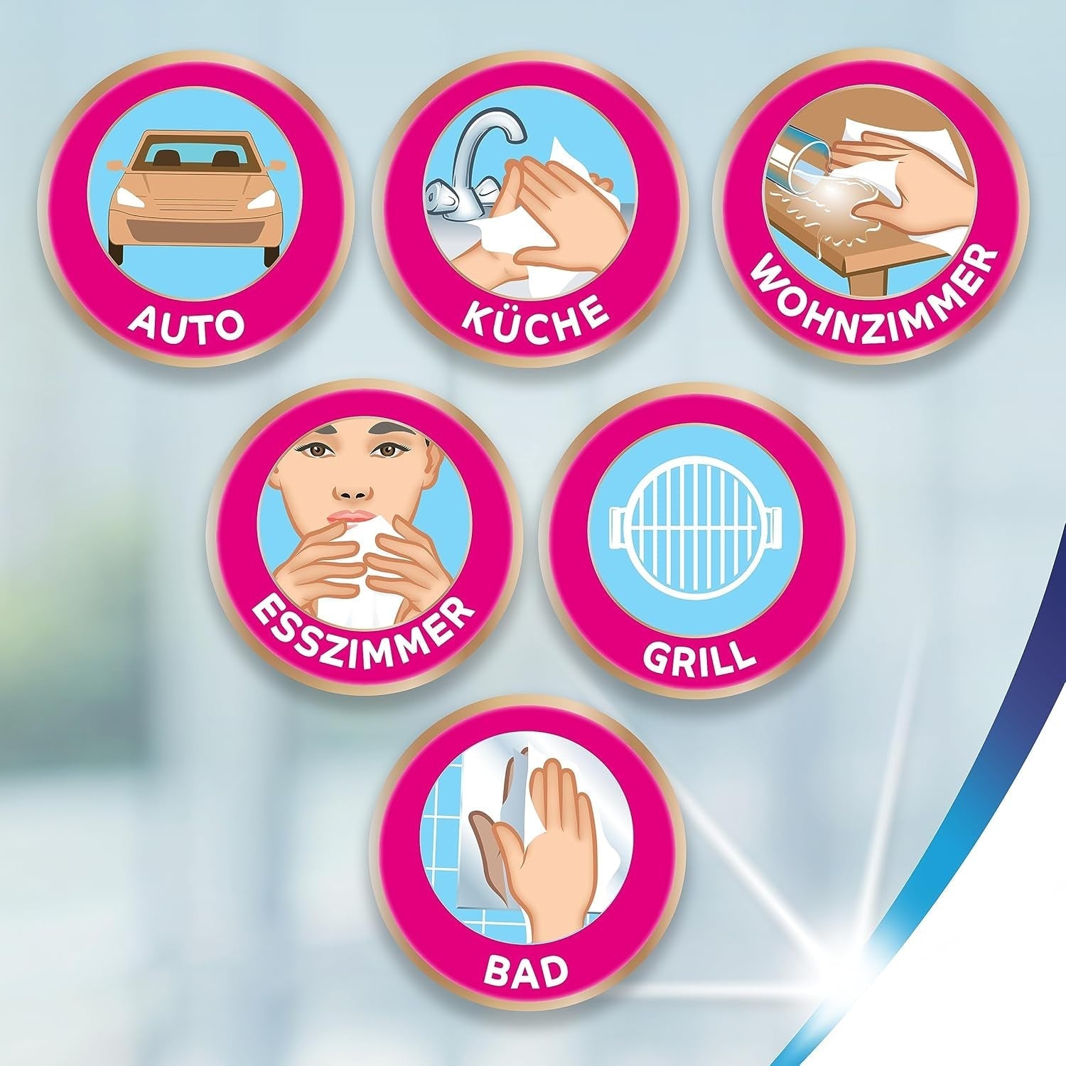 Zewa Wisch&Weg Original Mega Pack, 6 paquets, 48 ​​​​pièces (paquet de 6)