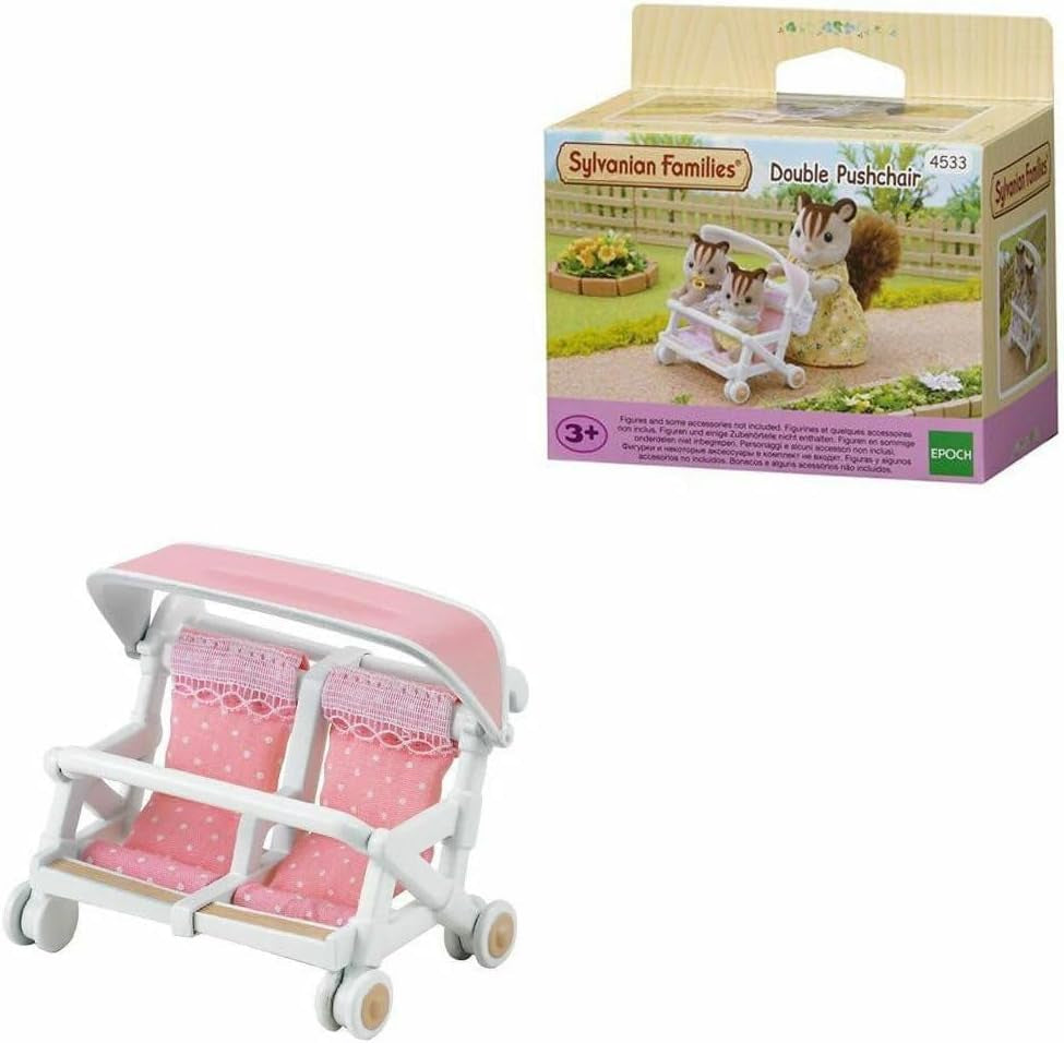 Sylvanian Families 4533 Zwillingskinderwagen - Puppenhaus Puppen Zubehör