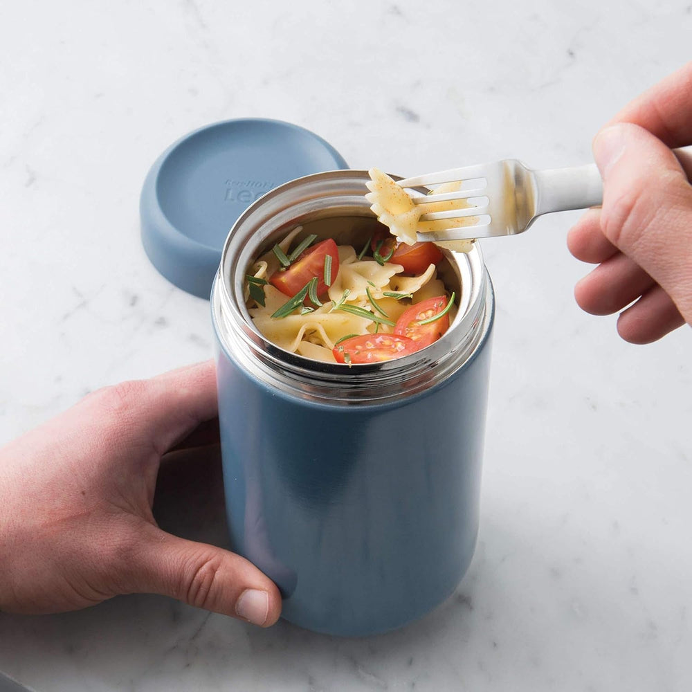 Récipient alimentaire isotherme BergHoff 0,75 l (récipient thermique, garde les aliments + boissons chauds ou froids jusqu'à 6 heures, en acier inoxydable, récipient de conservation de la chaleur, passe au lave-vaisselle) 3950134 Boîtes de conservation alimentaire Naty Shop